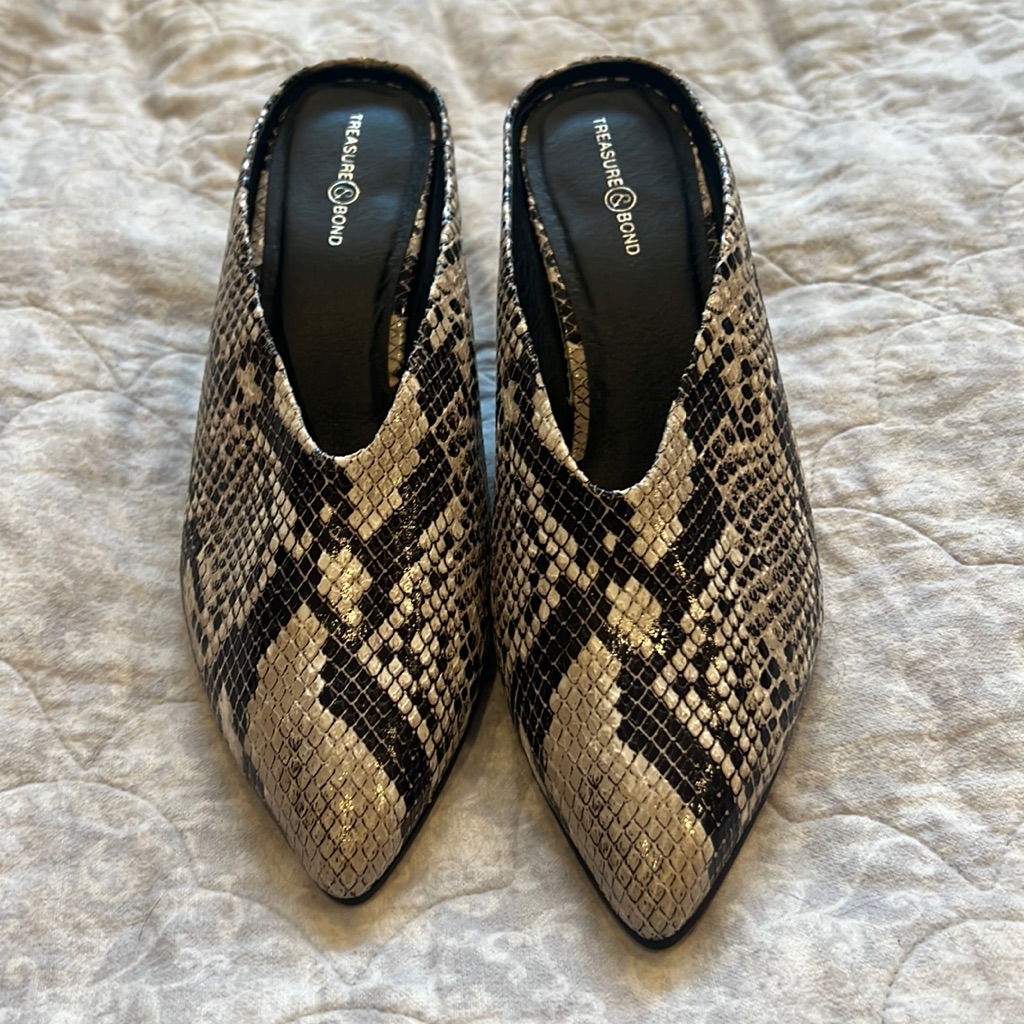New Snake Print Mules